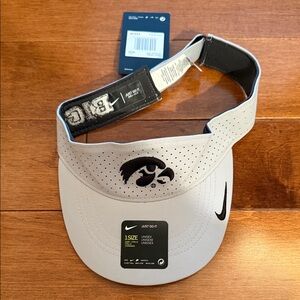 Nike Light Gray Visor with Black Swoosh
